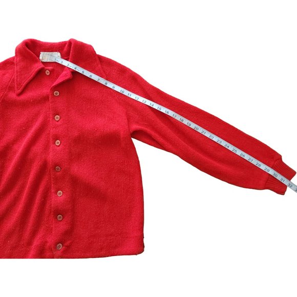 Janzten red orange mohair blend cardigan - Picture 7 of 10